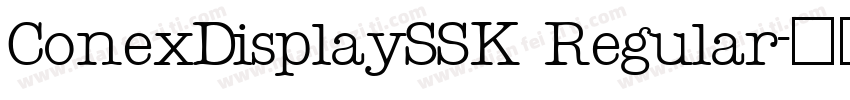 ConexDisplaySSK Regular字体转换
